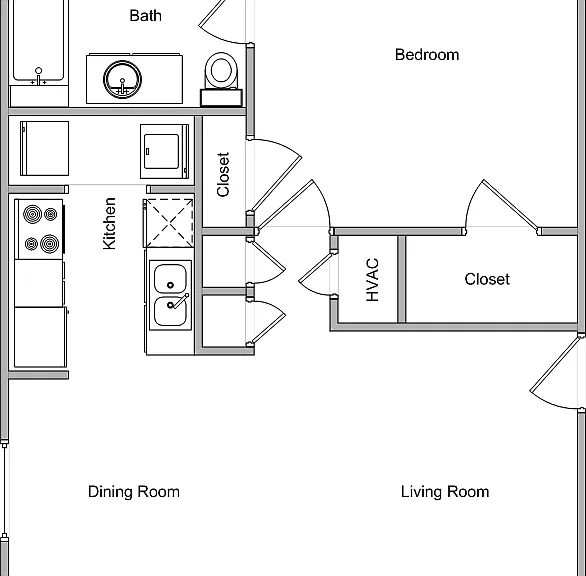 MANN - 1 BDRM B MANN - 1 BDRM B