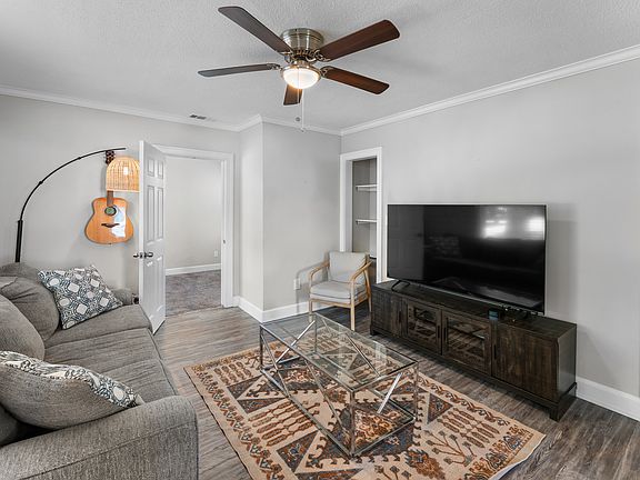 Spacious Living room with Built in shelves