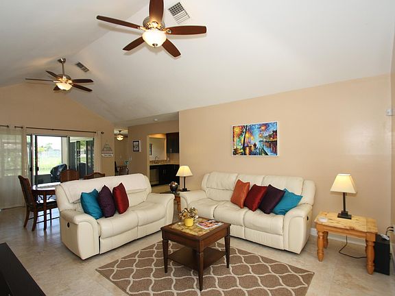 Living Room with vaulted ceilings
