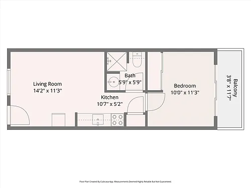 Floor plan One Bed