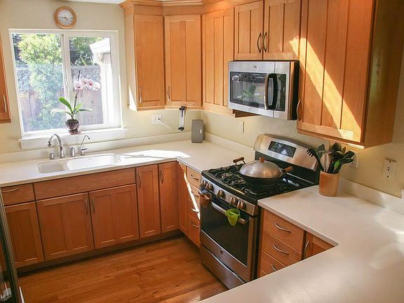 Kitchen w/ updated, stainless steal appliances.