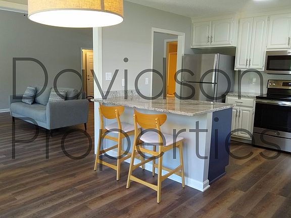 Countertop height breakfast bar.