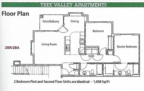 Floor plan 2 Bedroom 2 Bath