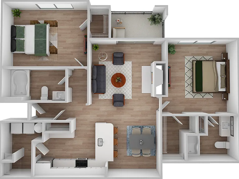 2 Bedroom | 2 Bath | 1155 SF 2 Bedroom | 2 Bath | 1155 SF