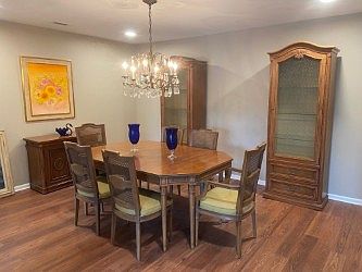 Full sizes dining room or use as an office if you prefer. We are flexible all furnishings and change to your needs