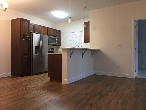 Hardwood floors in kitchen/living room