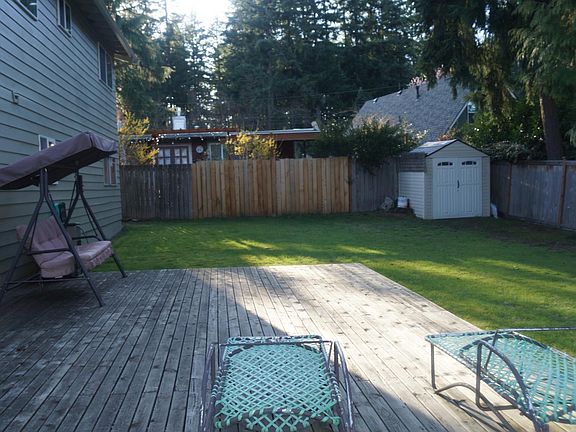 Back yard and deck