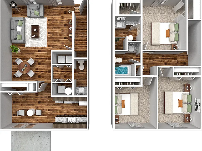 Three Bedroom Two and a Half Bathroom Three Bedroom Two and a Half Bathroom