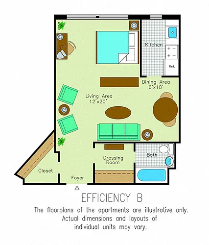 Floor plan Studio B