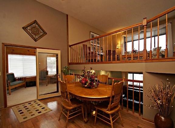 Formal dining room off the kitchen is a great place to gather for sharing a meal together.