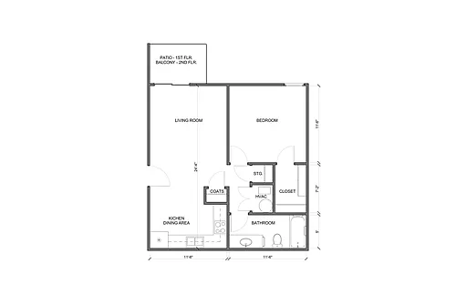 Floor plan 1 Bedroom