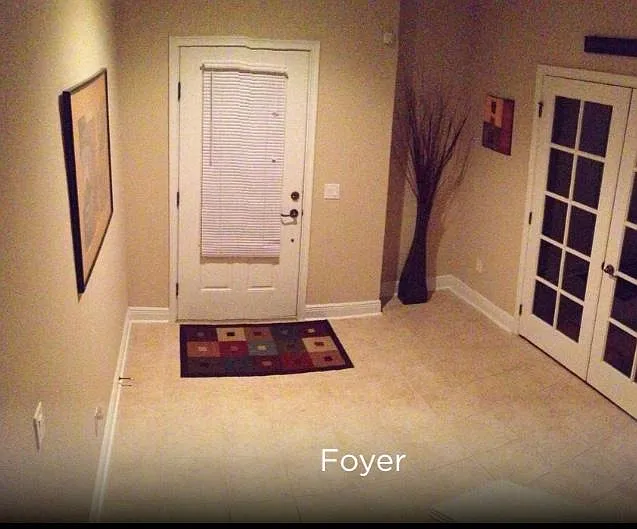 Foyer and entrance to flex space