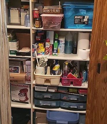 Storage closet off kitchen