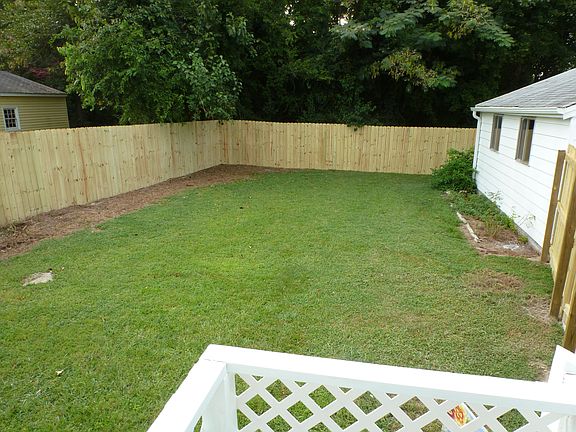 Completely fenced backyard!