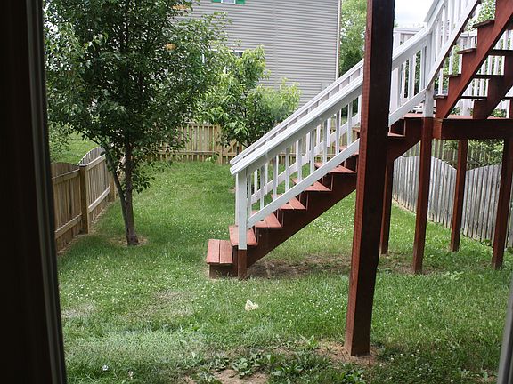 Fenced backyard