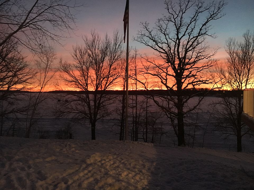 sunset over the lake