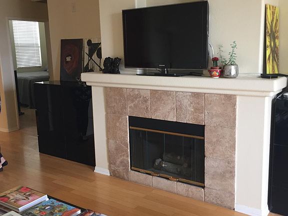 Living room fireplace