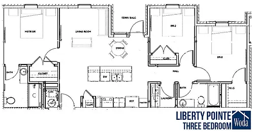 Floor plan 3 Bdrm