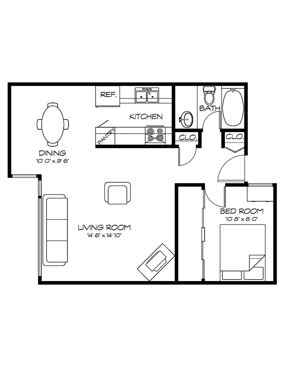 Floor plan 1 Bedroom