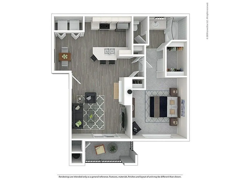 Floor plan One bedroom one bath
