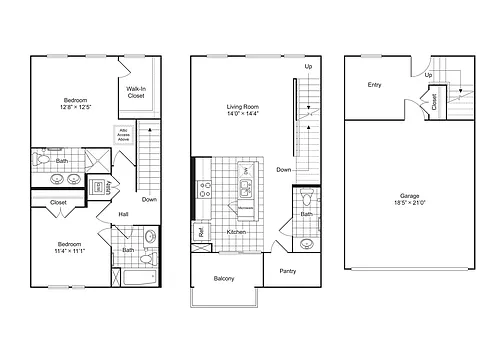 Floor plan One Cabell Park: B3.1