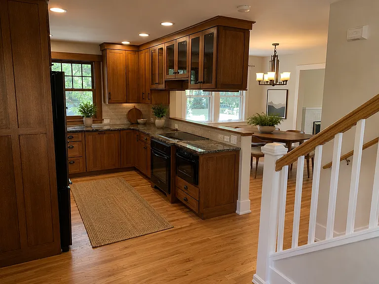 kitchen from the nook area.