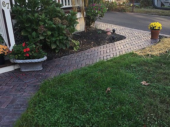 Heated snow melt walk 