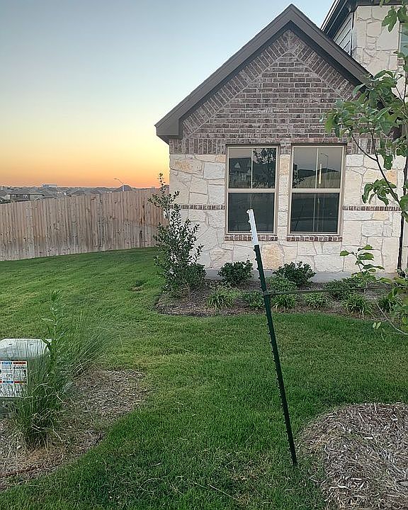 Left side view of front yard