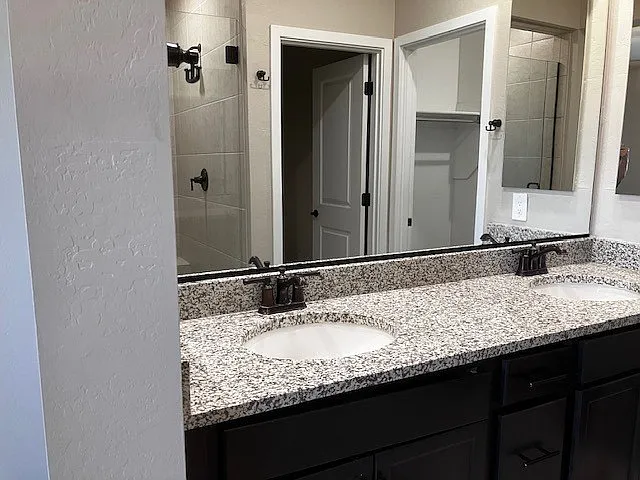 Double sinks in master bath.
