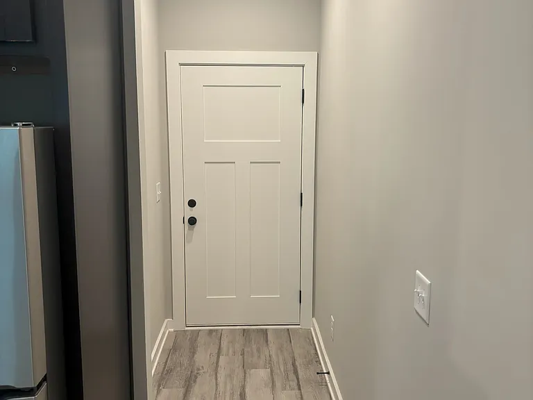 Rear entry door and Mud room
