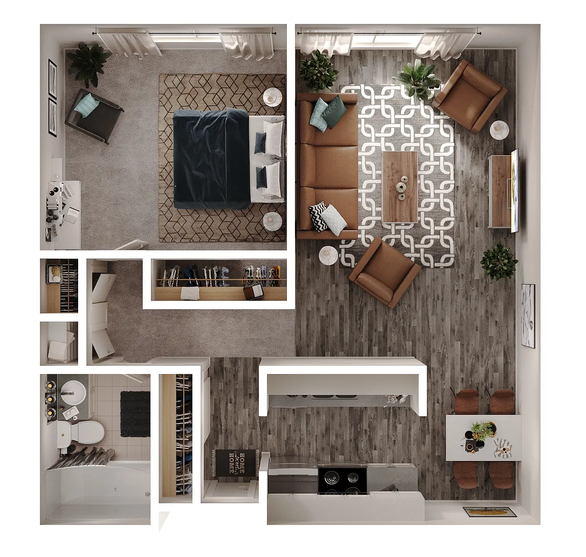 Floor plan 1 Bedroom