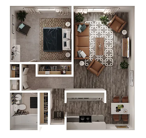 Floor plan 1 Bedroom