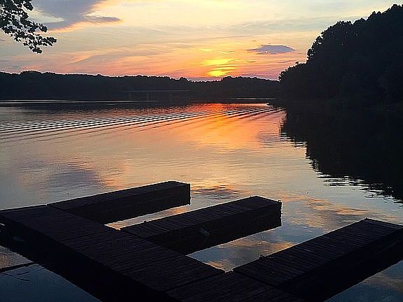 Gorgeous sunset dock view