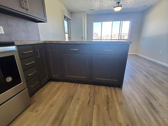 updated kitchen looking into dining area