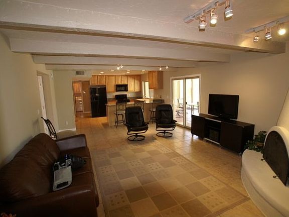 View of family room & kitchen