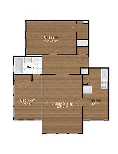Floor plan Two Bedroom