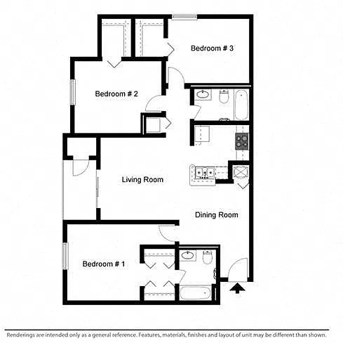 Floor plan 3 Bedroom