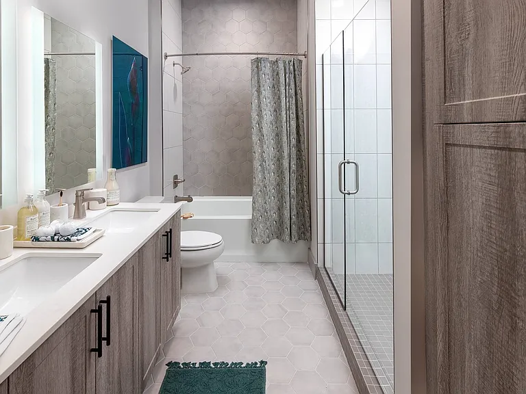 Spa-Inspired Baths with Semi-frameless Showers