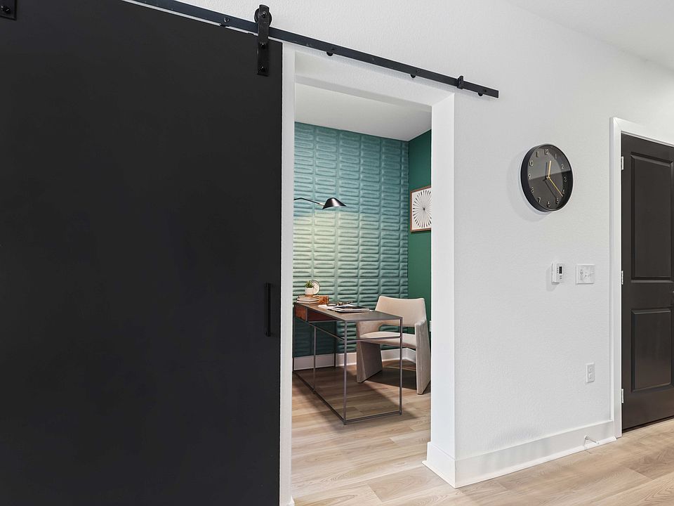 Study with barn doors