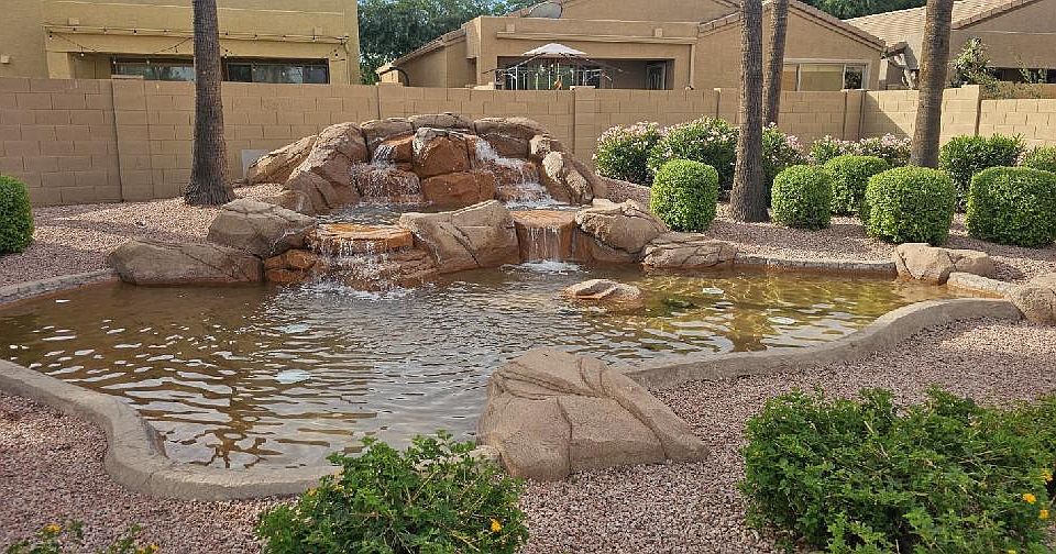 waterfall in community maintained by HOA