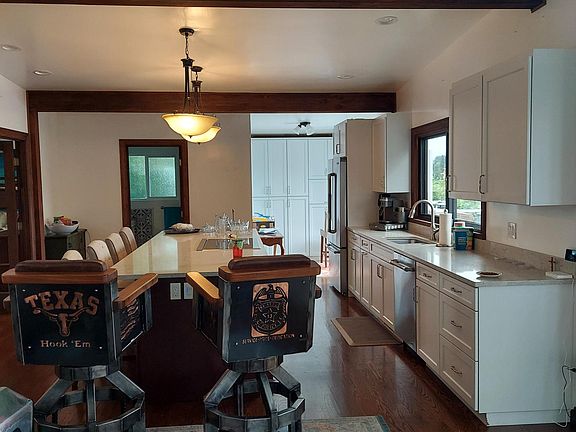 Upstairs kitchen with large pantry