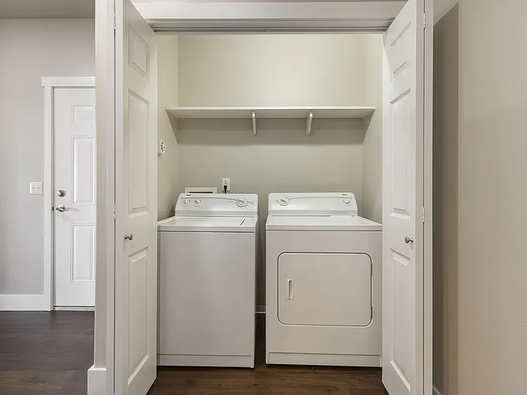 Full size washer and dryer in select homes!