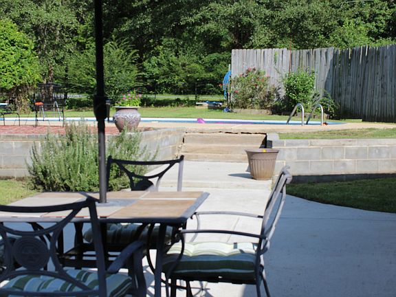 large concrete patio