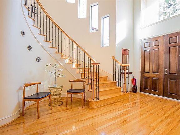 Bright, grand staircase