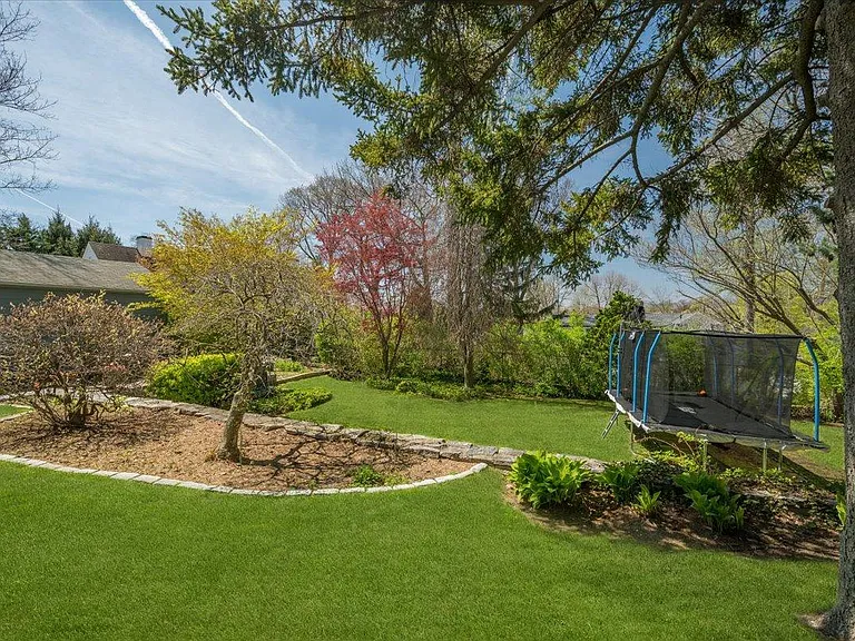 Backyard. Please note the trampoline will not be included in the rental.