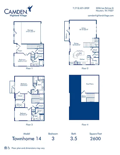 Floor plan Townhome 14