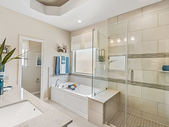 Primary bath with tub and shower