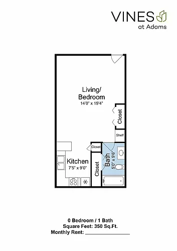 Floor plan Studio