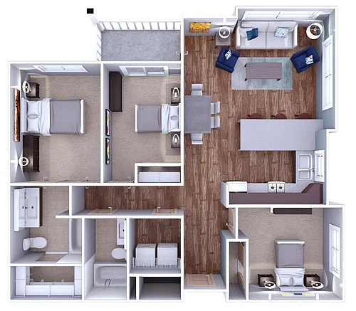 Floor plan Powell3 3x2