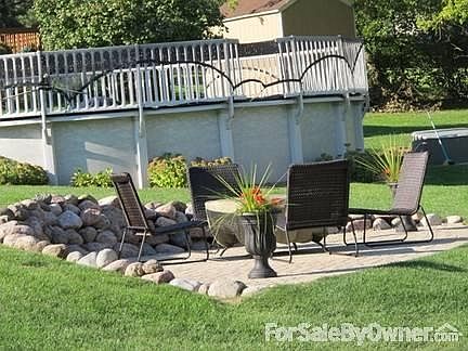 Fire pit patio and pool